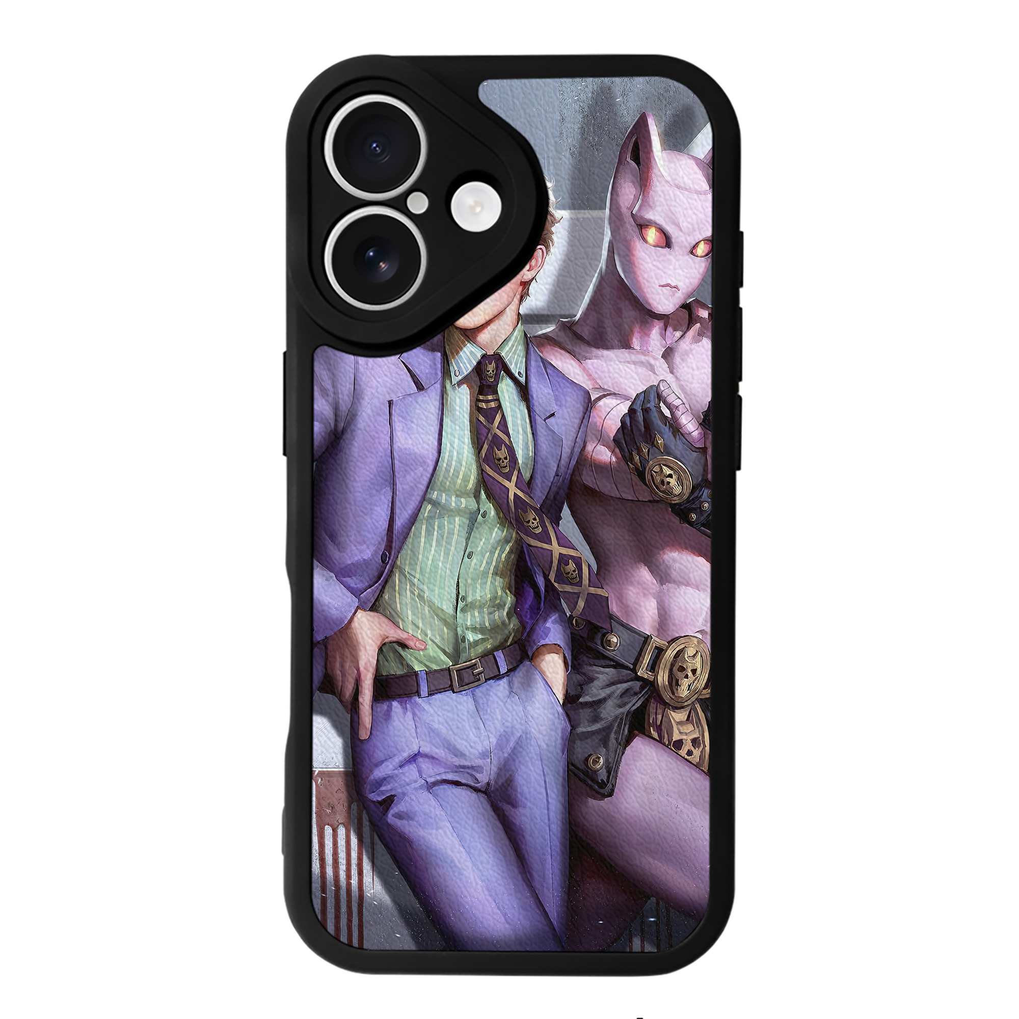 （画像用） ジョジョの奇妙な冒険 JoJo's Bizarre Adventure 【iPhone 16シリーズ対応】シリコンスマホケース（レザー調） 材質：シリコン